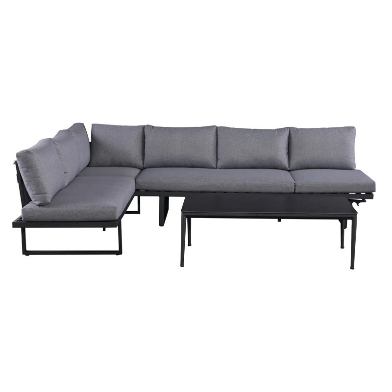 مجموعة أرائك حديقة الفناء الحديثة الخارجية لصالون دي جاردين الفاخر للشرفة