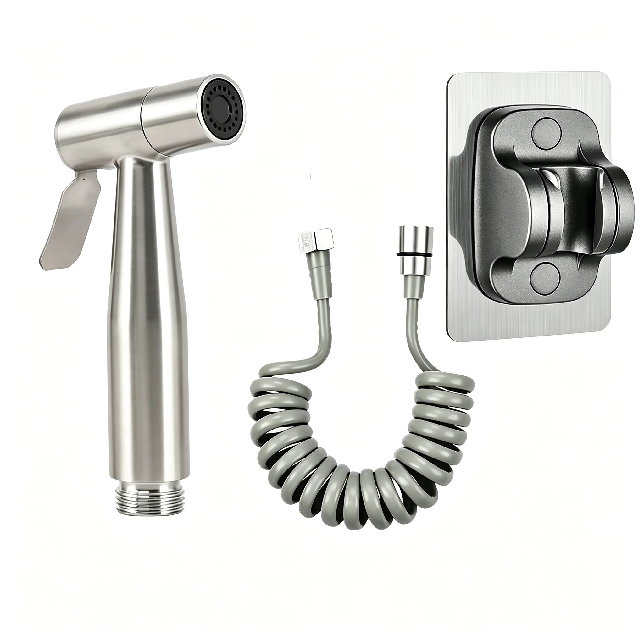 Bidet-Sprühgerät für Toilette mit Doppelsteuerung, Wandmontage, Handbrause mit Schlauch, Mehrzweck-Reinigungspistole für die Intimhygiene – Detail 4