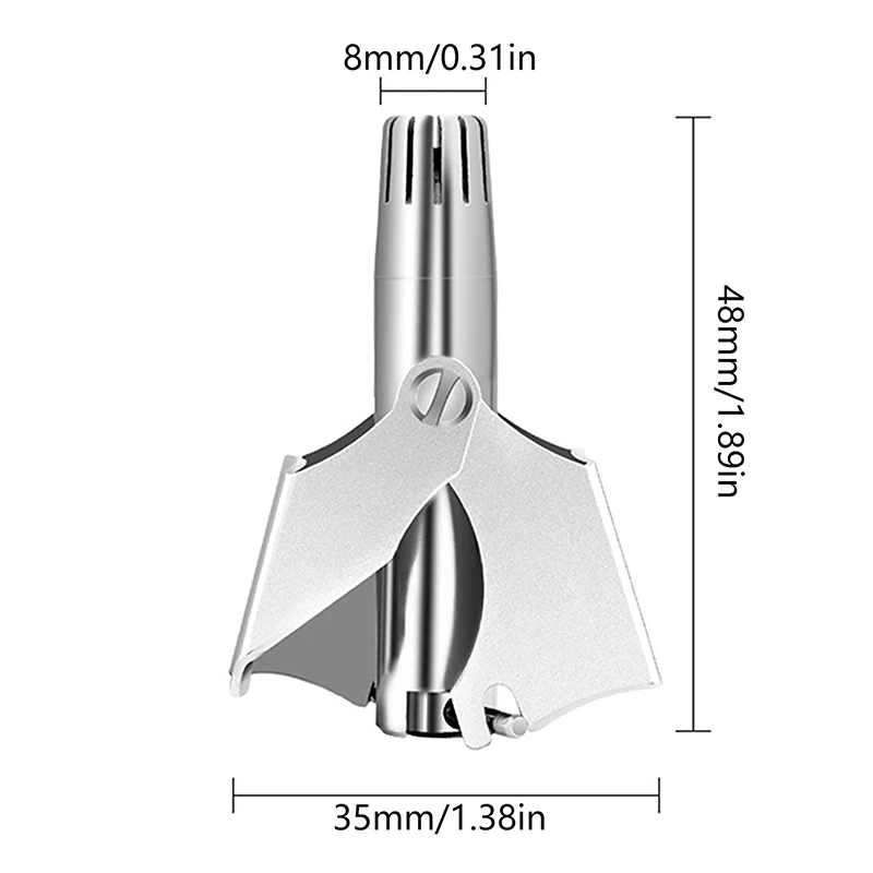 Nose Trimmer for Men Stainless Steel Manual Trimmer for Nose Sharp Razor Shaver Washable Nose Ear Hair Trimmer Care Tool Gift