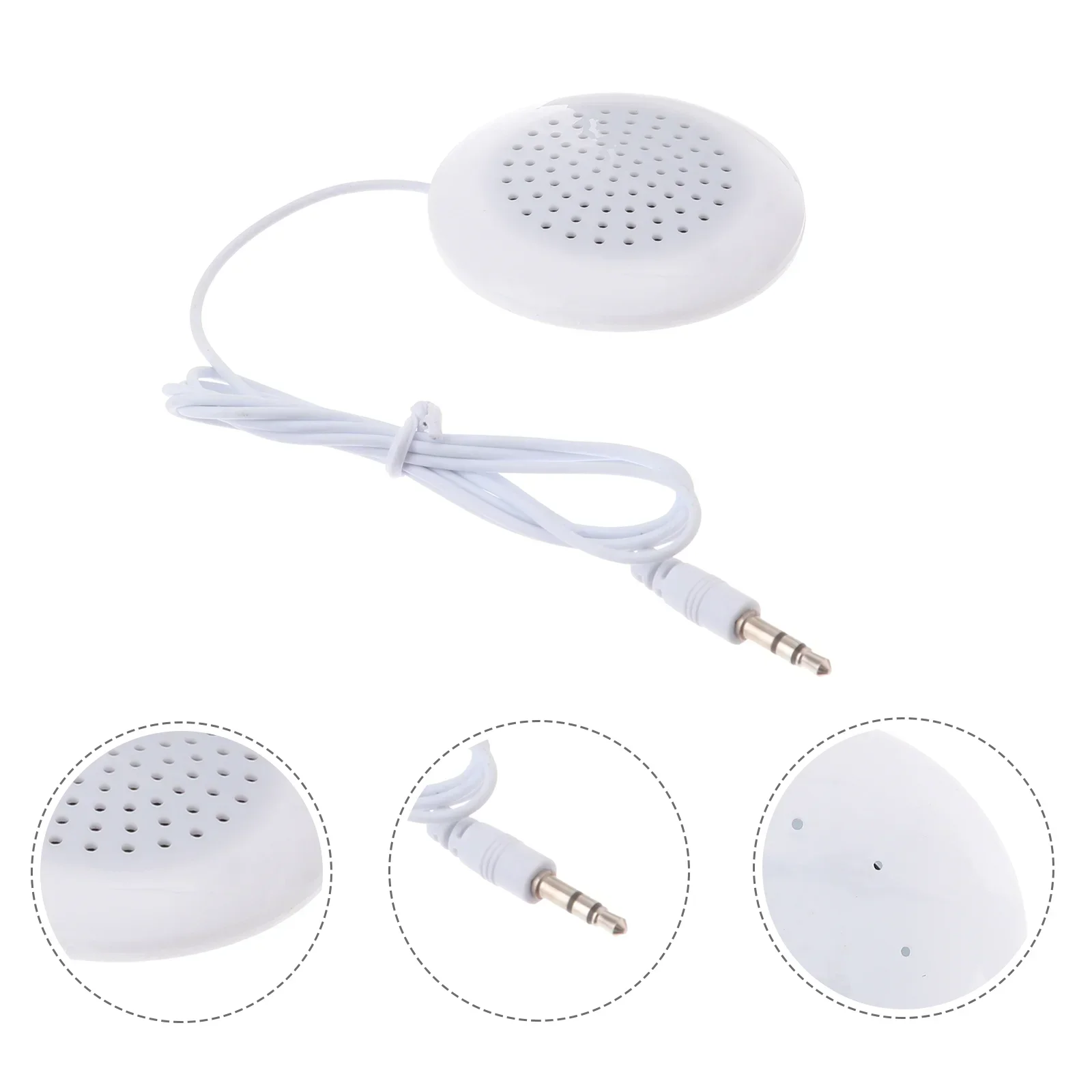 

35mm Mini Size Portable Bed Side Pillow Speaker Music Speaker(White)