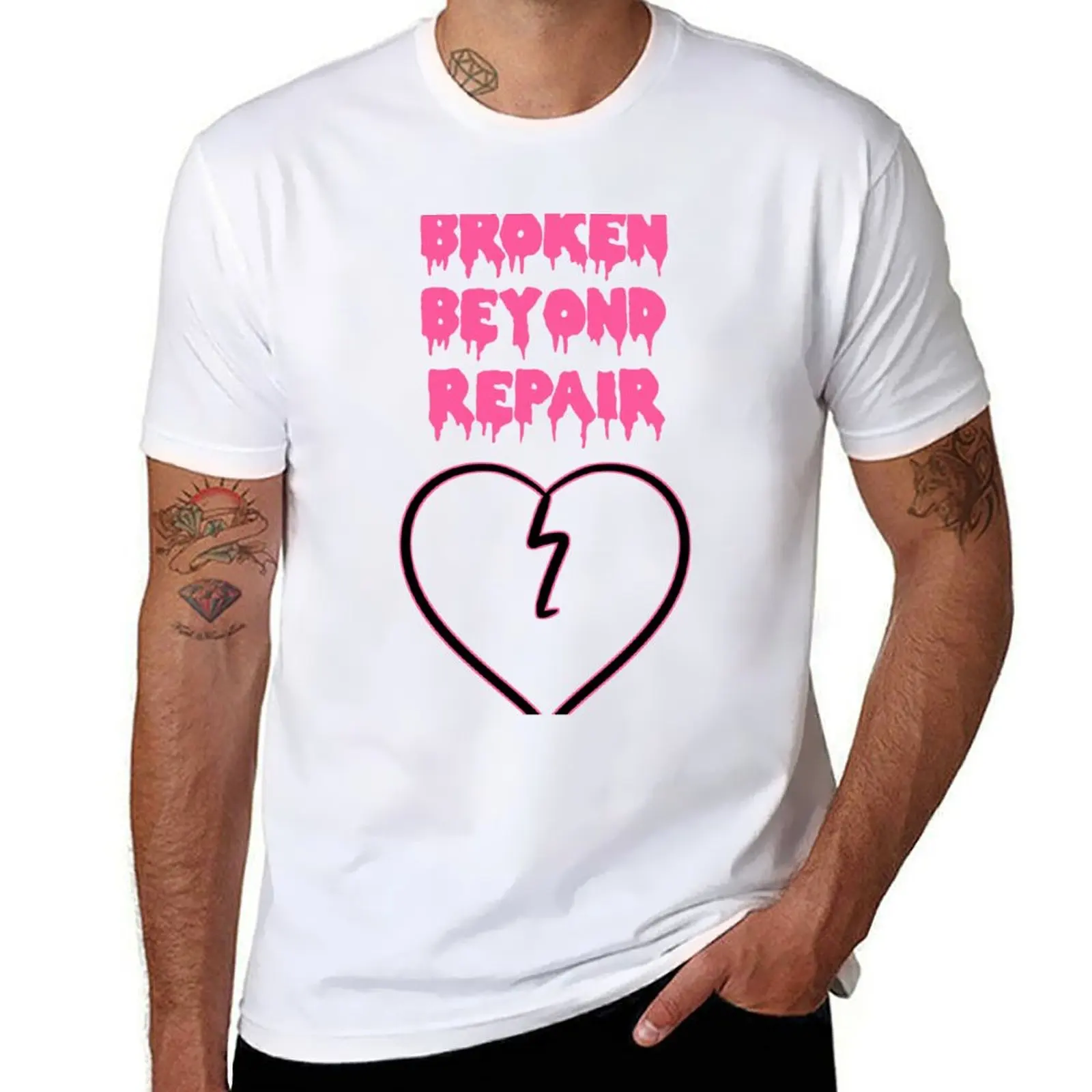 

Футболка Broken Beyond Repair, мужская дизайнерская футболка, мужские футболки для мужчин, футболка