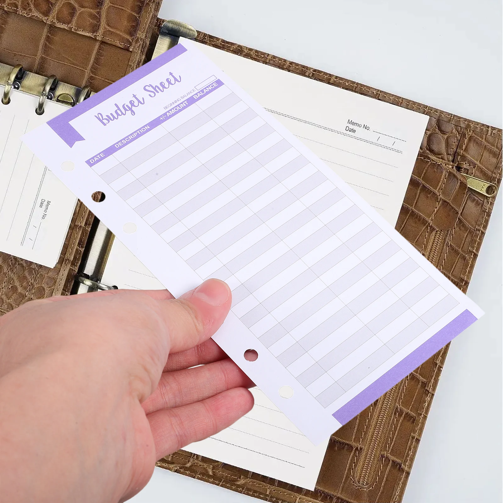 

72pcs Budget Sheets A6 Size 6 Colors Expense Tracking Planner Refills Portable Cash Ledger Binder Inserts Home Travel