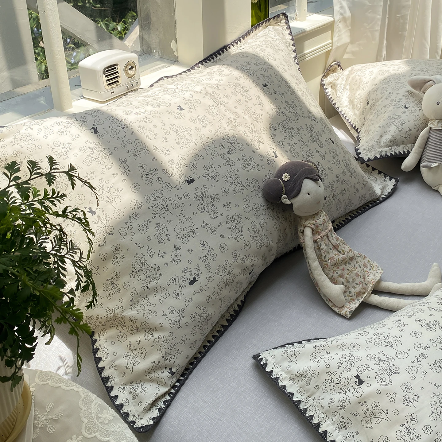 

MissDeer 100% Cotton 1pc Pillowcases Home Bedding Decorative Pillow Cover Flowers Print Wedding Super Soft Pillow Case