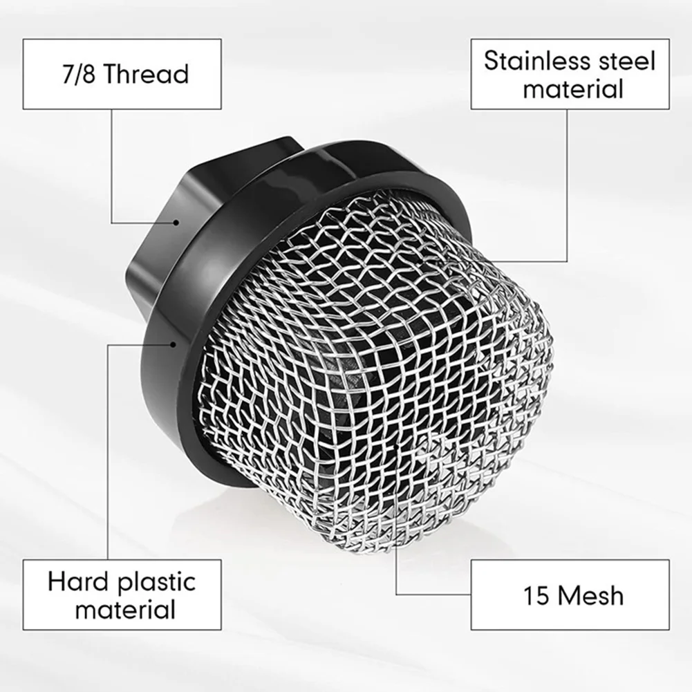 Sprayer Paint Strainer Inlet Filter Strainer Mesh Filter Intake Hose for Airless Sprayer Tools 2Pcs