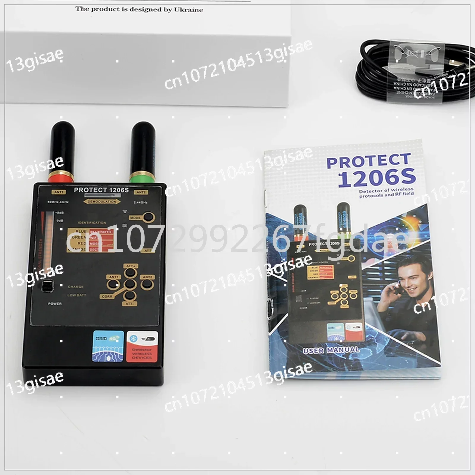 Imagem -06 - Detector Espião Portátil sem Fio Detector rf Contador de Monitoramento Scanner de Posicionamento Gps 1206s