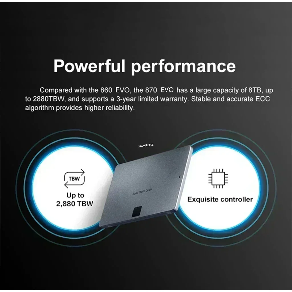 870 EVO SSD Solid-State-Festplatte 1TB/2TB/4TB Interne Festplatte Sata3 2,5 Zoll für Laptop Mikrocomputer Desktop – Detail 5