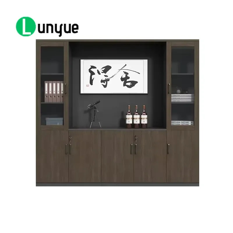 Custom Premium Wood Office Filing Cabinet With Open Shelf Storage Organizer For Home Business Document File Folder Holder
