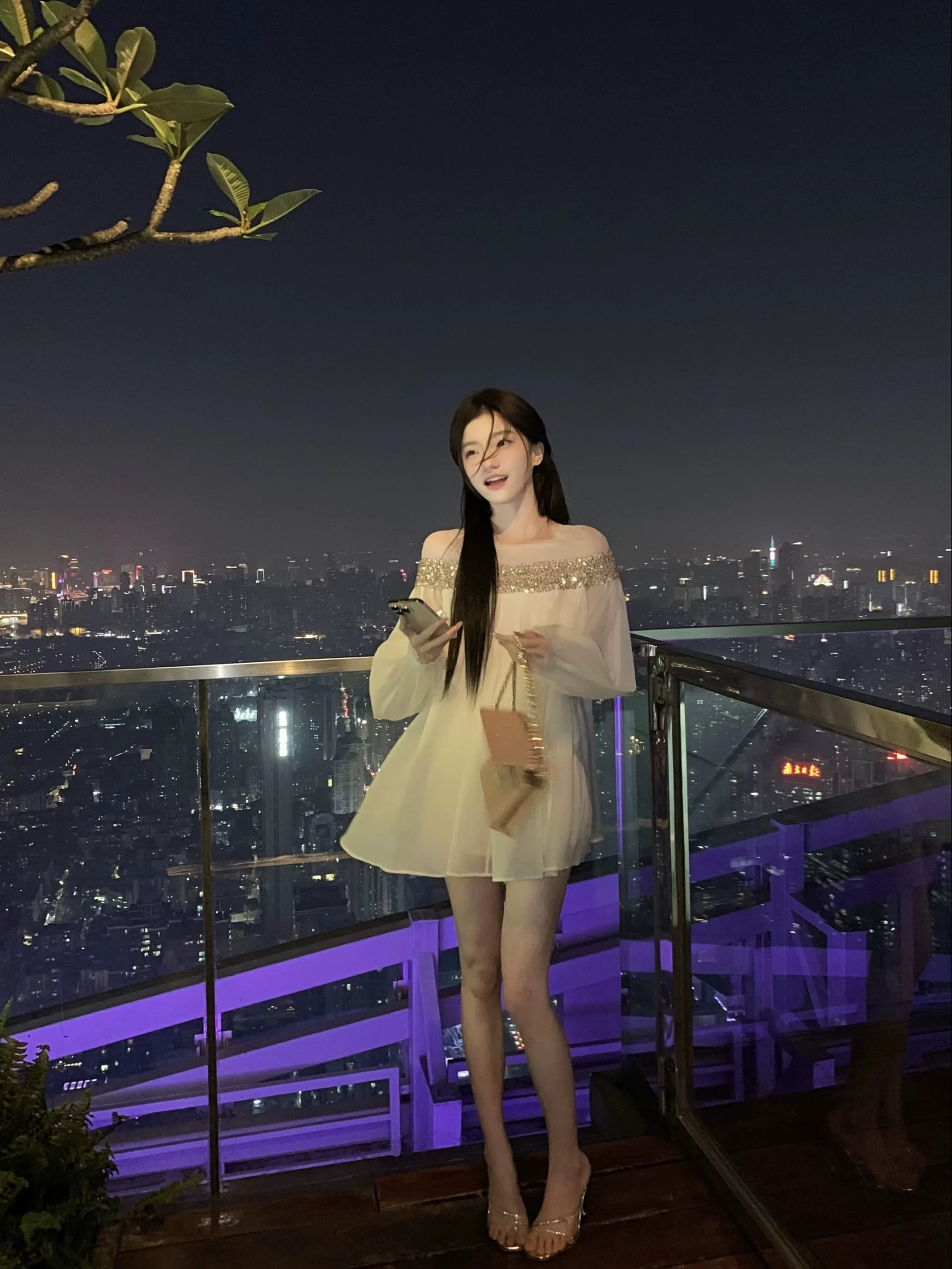 

Korean Casual Beige Gentle Mesh Sequin Patchwork Women's Dresses Loose Short Skirt