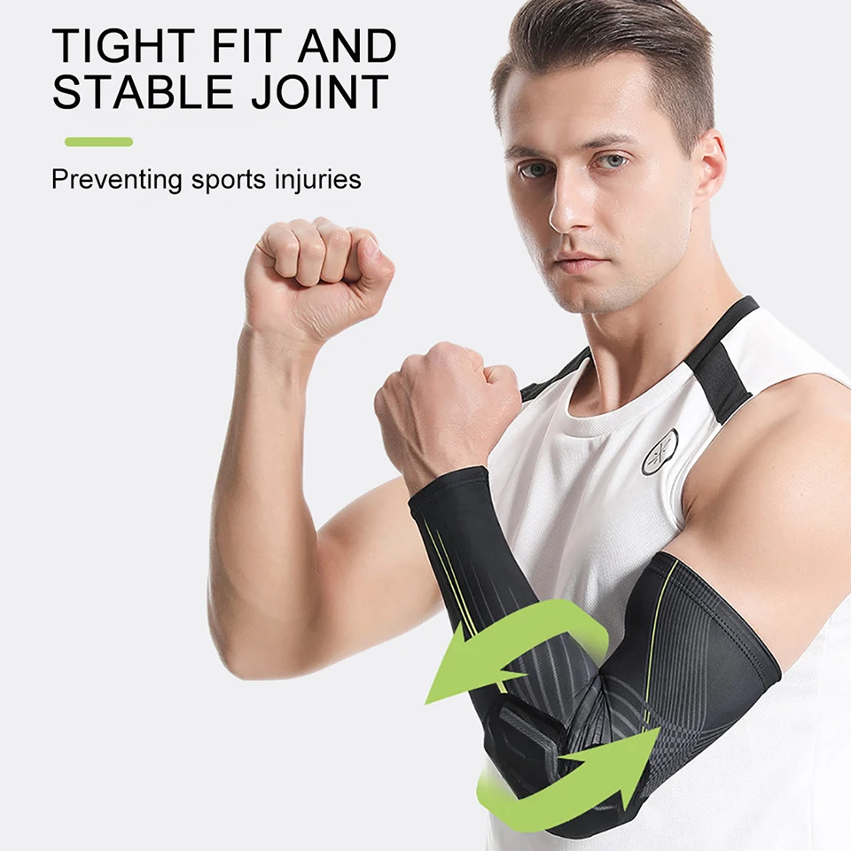 NOFOXO 1PCS Elbow Braces Arm Sleeves Compression  Arm Support Non-Slip Breathable Tennis Football Baseball Elbow Men Women view 2