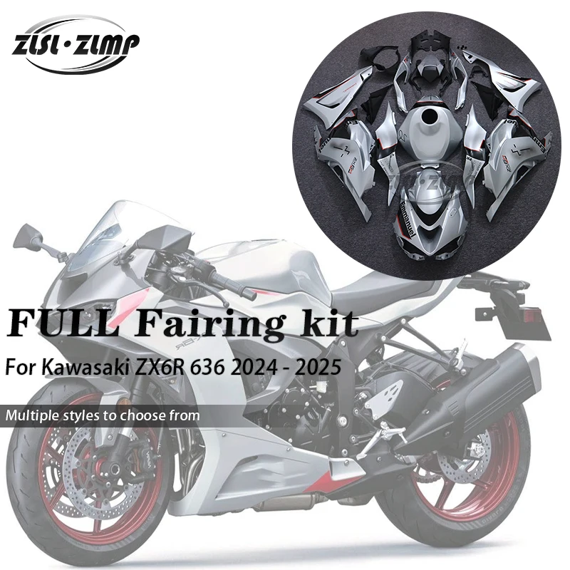 

Для Kawasaki 636 ZX-6R ZX6R ZX 6R zx6r 2024 2025 новые комплекты обтекателей для литья под давлением из АБС-пластика, комплект кузова, аксессуары для мотоциклов