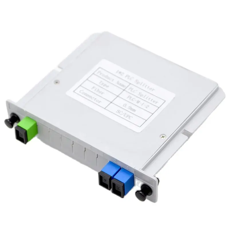 10pcs PLC 1×2 Optic Fiber Splitter Plug-In Type FTTH CATV Network Distributor Box Carrier Grade Wholesale Free Shipping Brazil