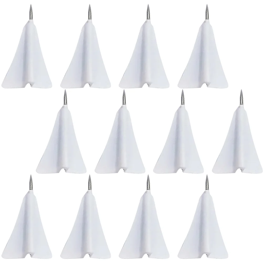 12 Pcs Decorate Aircraft Pushpin Corkboard Pins Steel Multi-function Thumb Tacks