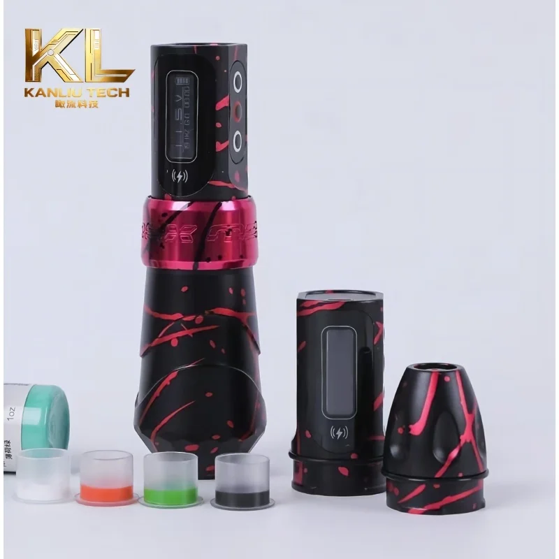 Wireless Tattoo Pen Hollow Cup Motor Rotary Machine Color Screen PMU Permanent Makeup Machine Single/Dual Battery