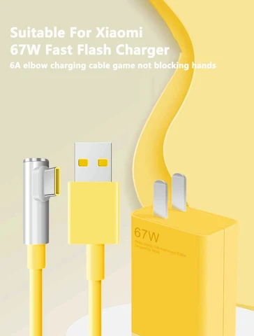 Кабель USB-C на USB-A 67 Вт для быстрой зарядки Xiaomi — пример использования