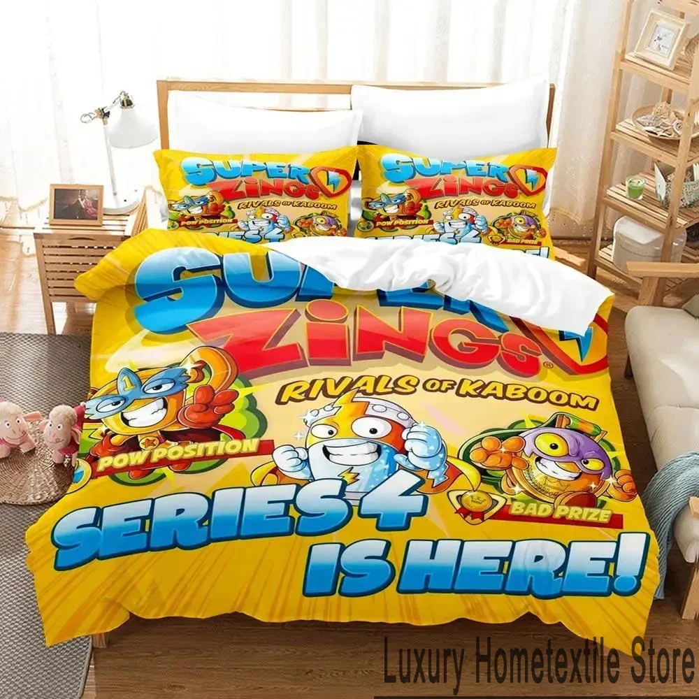 3D Print Super Zings Bedding Set Boys Girls Twin Queen King Size Duvet Cover Pillowcase Bed boys Adult Home Textileextile