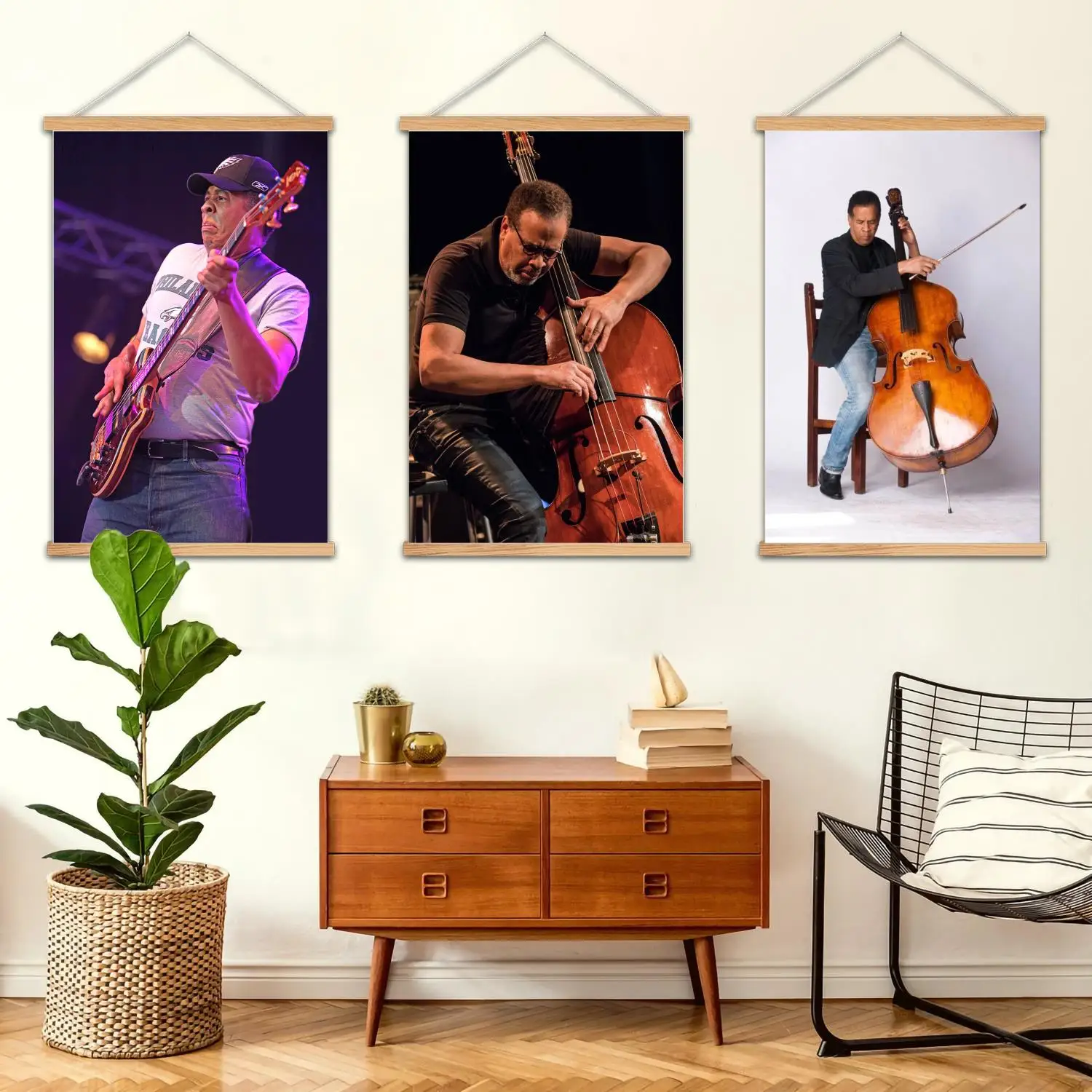 Stanley Clarke Framed Wall Painting Canvas Art Poster and Wall Art,  Modern Family, Bedroom Decor, Posters,Decorative painting