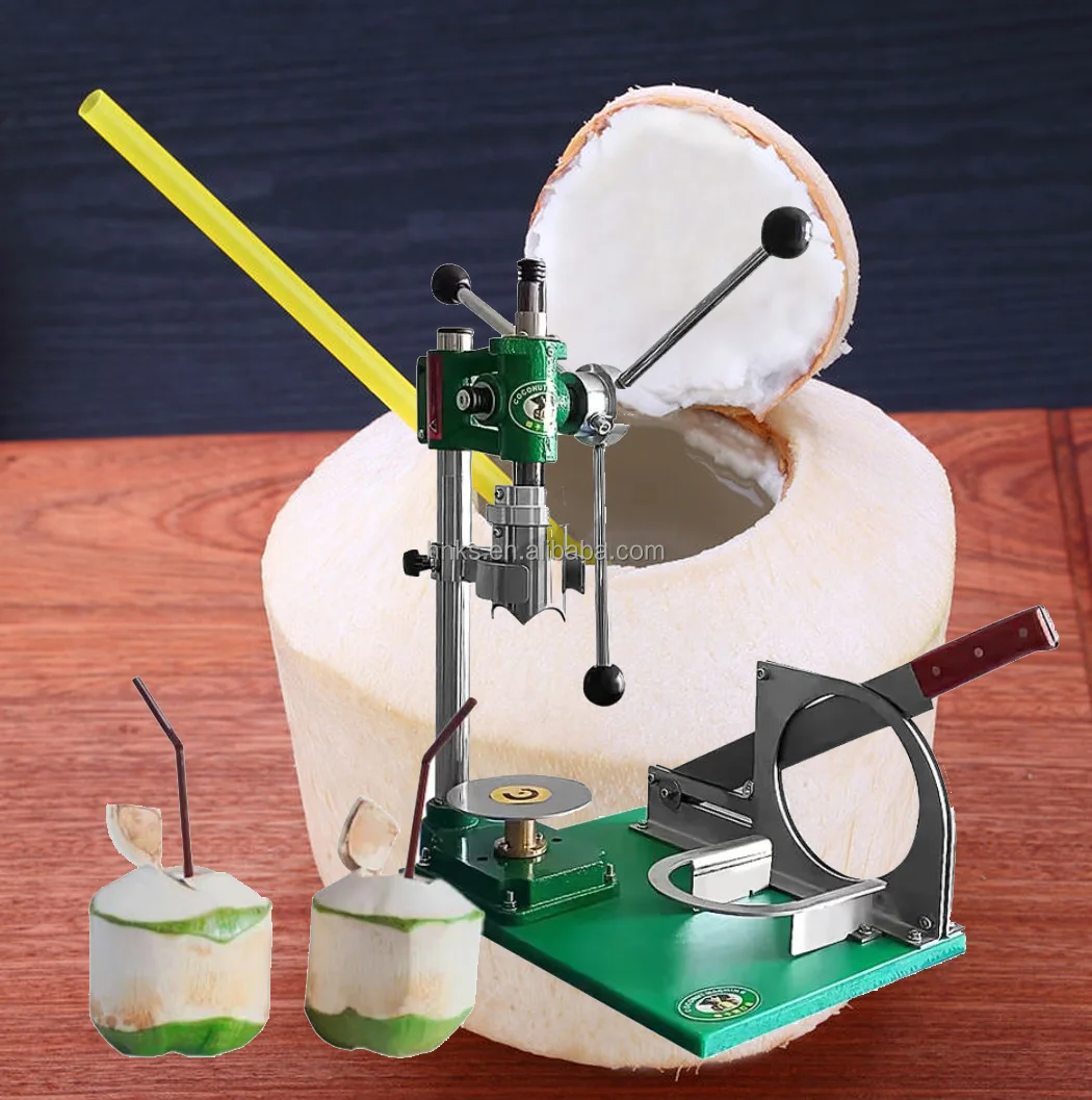 Food Processors Manual Coconut Press Opening Maker Green Coconut Peeling Cutting Machine