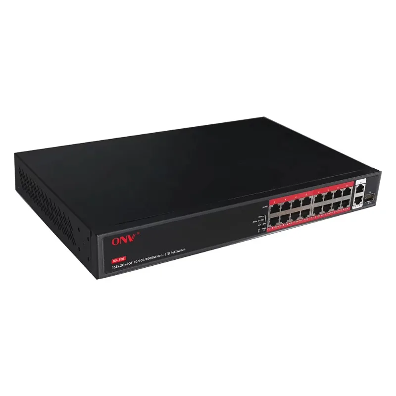 19 Port PoE Switch Gigabit Uplink Non-standard + Long Distance 10M/250m for H2016PFG-YS