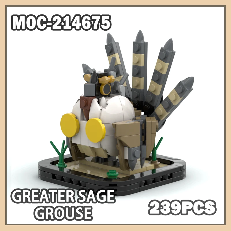 

MOC- 214675 Серия животных, большей шалфейный рост, милые куриные птицы, строительные блоки, сборная модель, детские креативные подарки, игрушка «сделай сам», 239 шт.