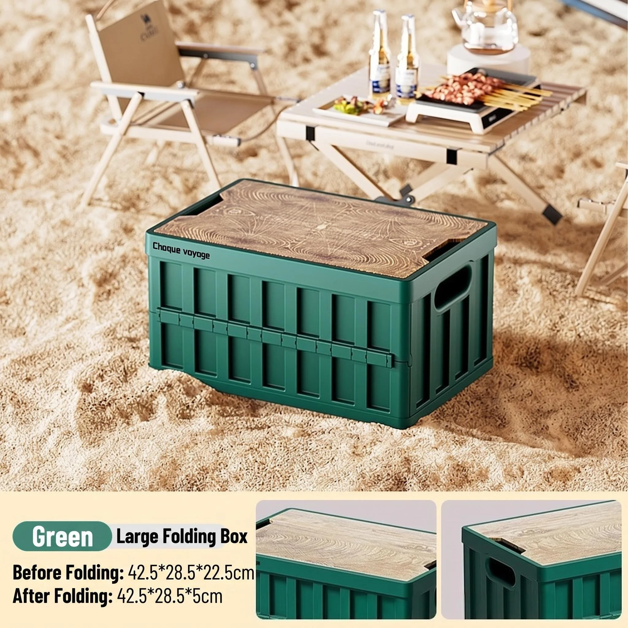 Outdoor-Camping-Aufbewahrungsbox, Faltbare Organisationsbox für Schlafzimmer, Camping-Aufbewahrungsbox für den Kofferraum