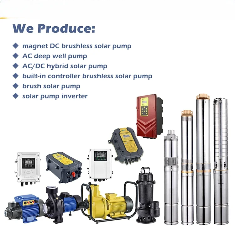 120M Head 1000W Powered Drive 1.5Hp Dc Using Hybrid Solar Panel Controller Borehole Water Pumps