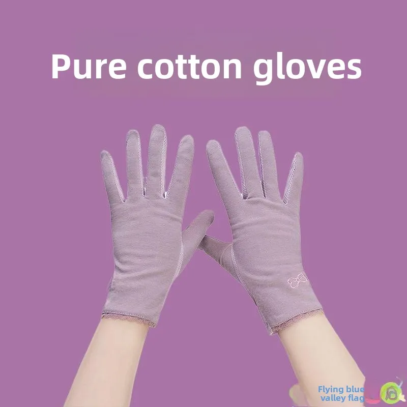 

Women's Thin Pure Cotton Gloves Touchscreen ible Outdoor Driving Winter Cold Proof Spring Autumn Single Layer Ski Cotto...