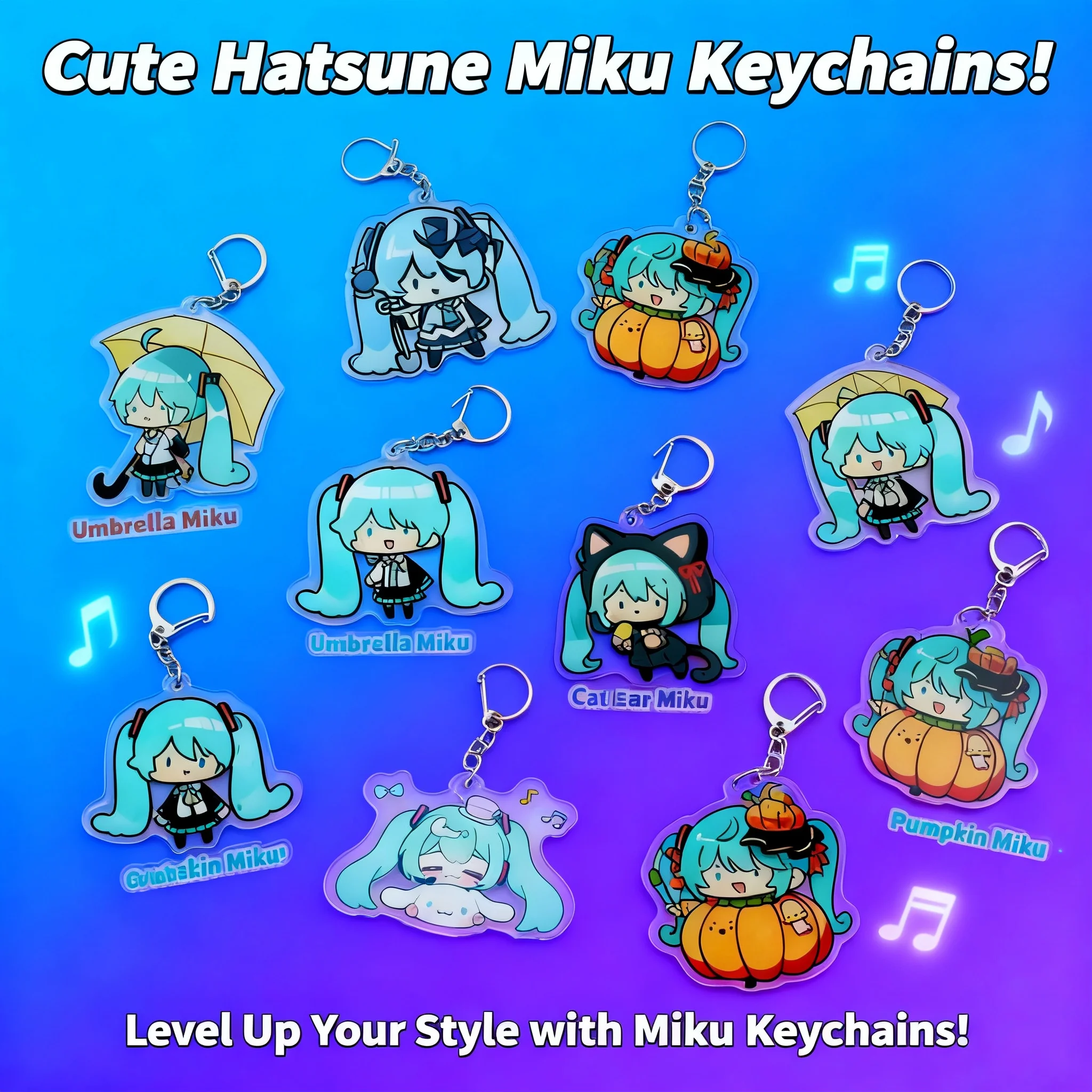 

Miku Hatsune Acrylic Keychain Cartoon Creative Backpack Charm Wholesale Bulk Funny Student Accessories Supply