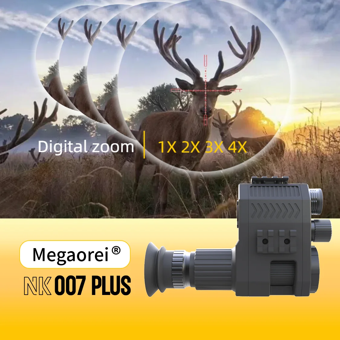 Megaorei NK007 Plus Digital Night Vision Scope Monocular Infrared Camcorder Photo Video Recording for hunting