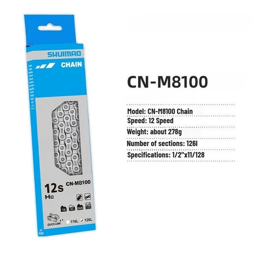 Cadena de bicicleta M8100 de 12 velocidades, 10v, 11v, 12v, 116/126L, cadenas originales para bicicleta de montaña, piezas de bicicleta, accesorios