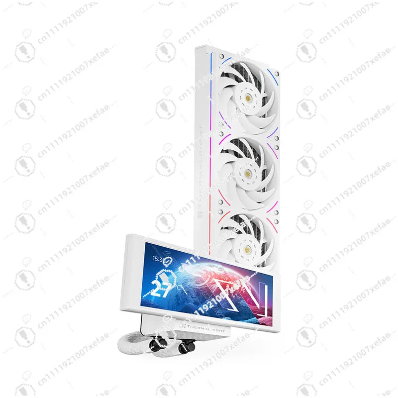 Suitable for 360 ARGB ball bearing large screen black and white digital display liquid computer case cooling fan