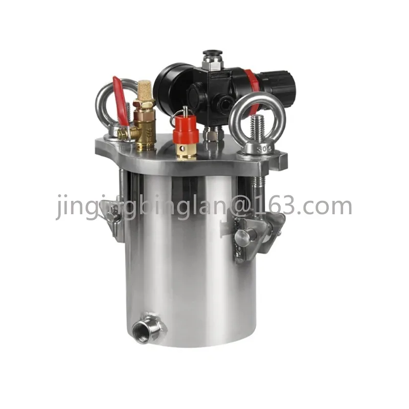 304 Stainless Steel Glue Dispensing Machine Pressure Tank 0.5L Storage Barrel with Pressure Regulating Valve