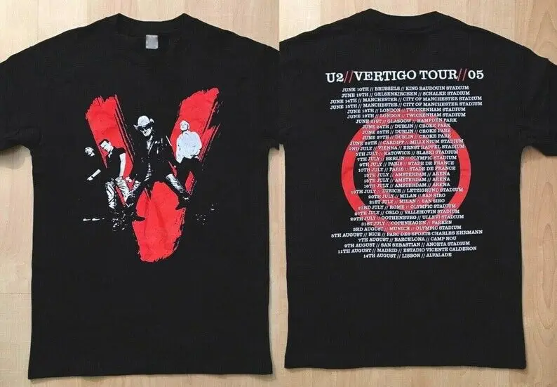 Vtg U2 Rock Band Tour Concert Graphic Shirt