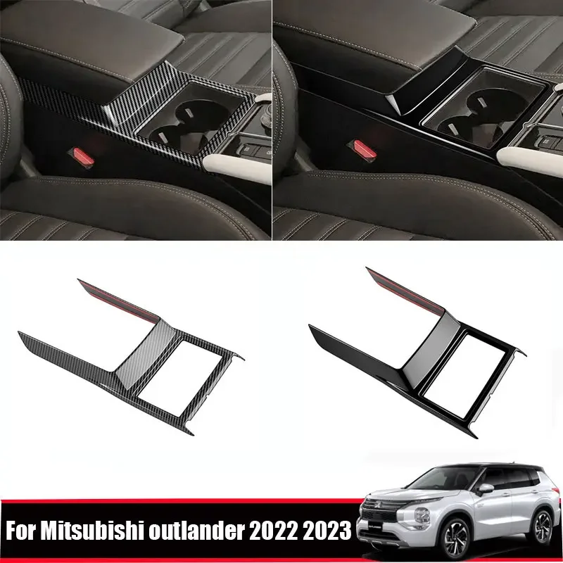 

Автомобильные декоративные полоски для Mitsubishi Outlander 2022 2023 2024, шестерня из АБС-пластика, передний держатель для чашки с водой, рамка для питья, интерьер