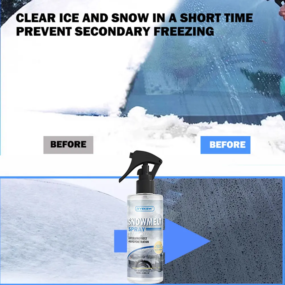 Winter Car De-icing Solution For Clear-vision Ensures Crystal-clear Driving-vision. Icy Winter Morning Commute