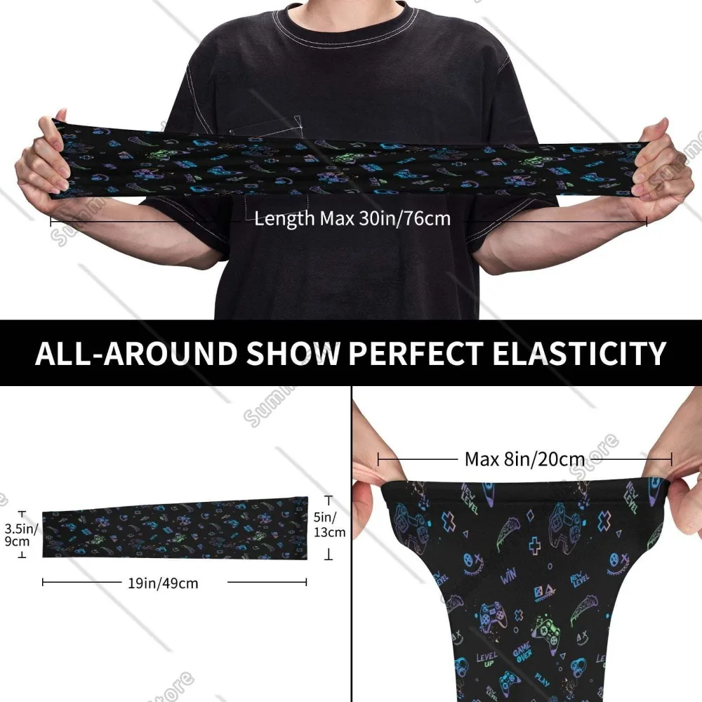 Mangas de enfriamiento GamePads para Unsex, manguitos de brazo, funda de protección solar UV para cubrir con silicona antideslizante
