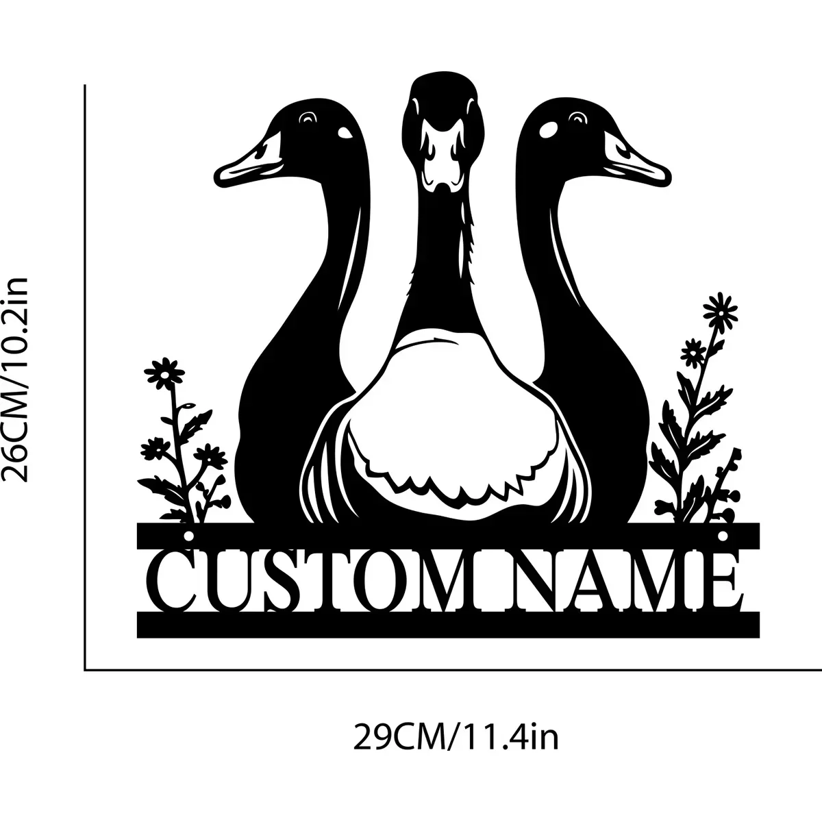 Guide The Geese in Style: Our Personalized Goose Farm Sign, Metal Goose Crossing Sign. Ideal for Farms, Adding A Touch of Whimsy