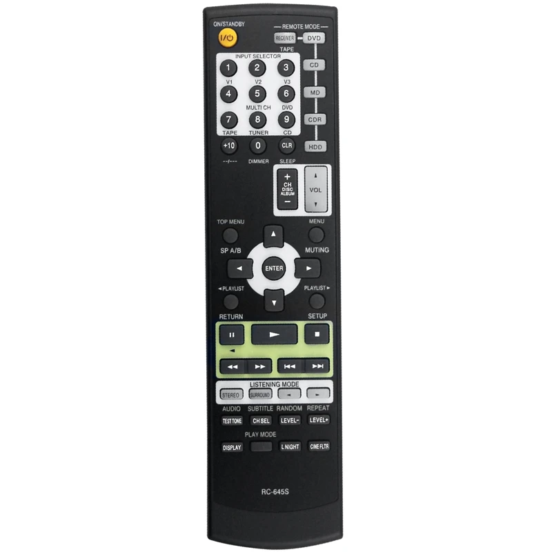 

RC-645S Replace Remote Control For Onkyo Home Theater System HT-S4100 TX-SR304 TX-SR304S HT-S4100S HTS4100 TXSR304