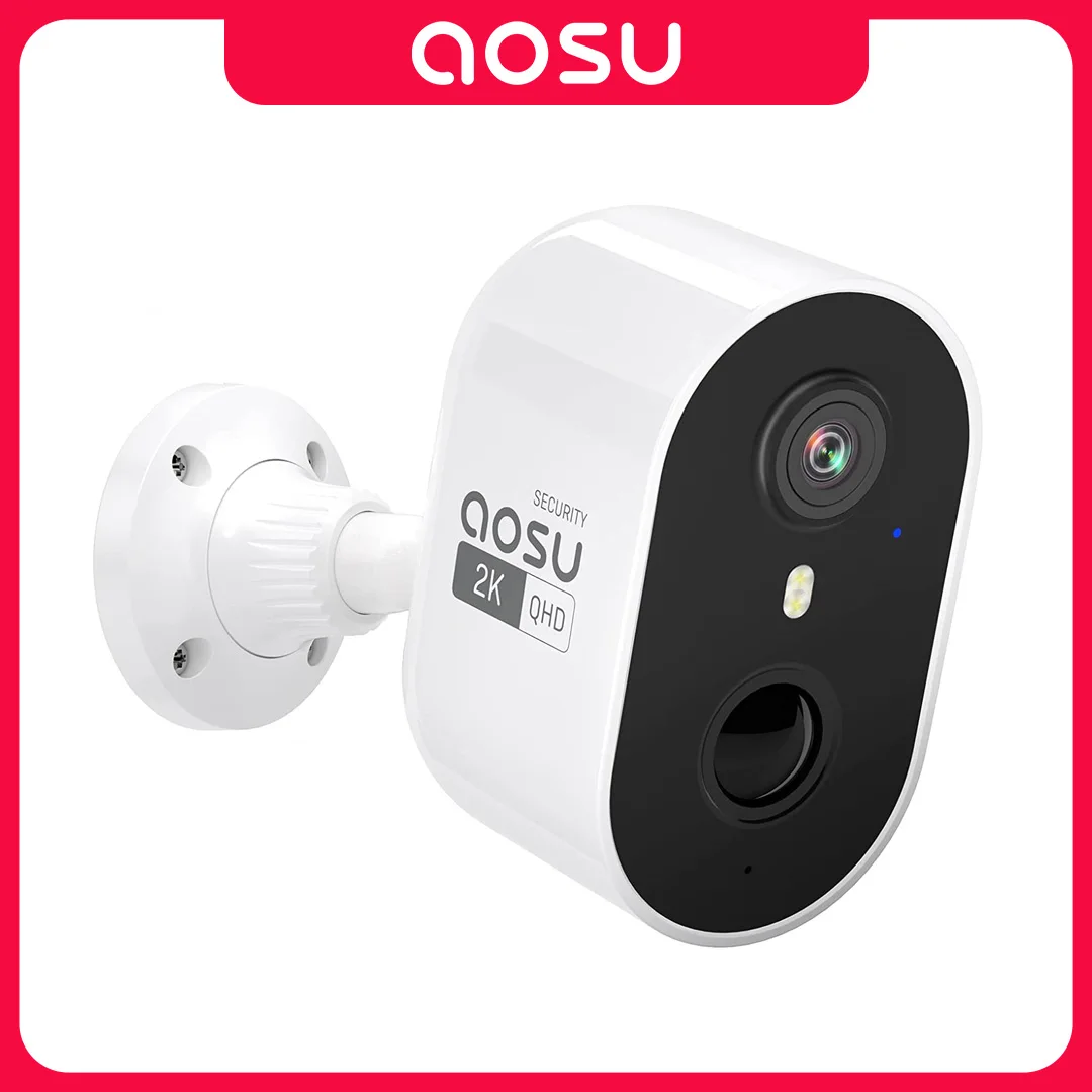 AOSU 3MP Wireless Outdoor Kamera 5000mAh Batterie Drahtlose Sicherheit Bullet Kamera Farbe