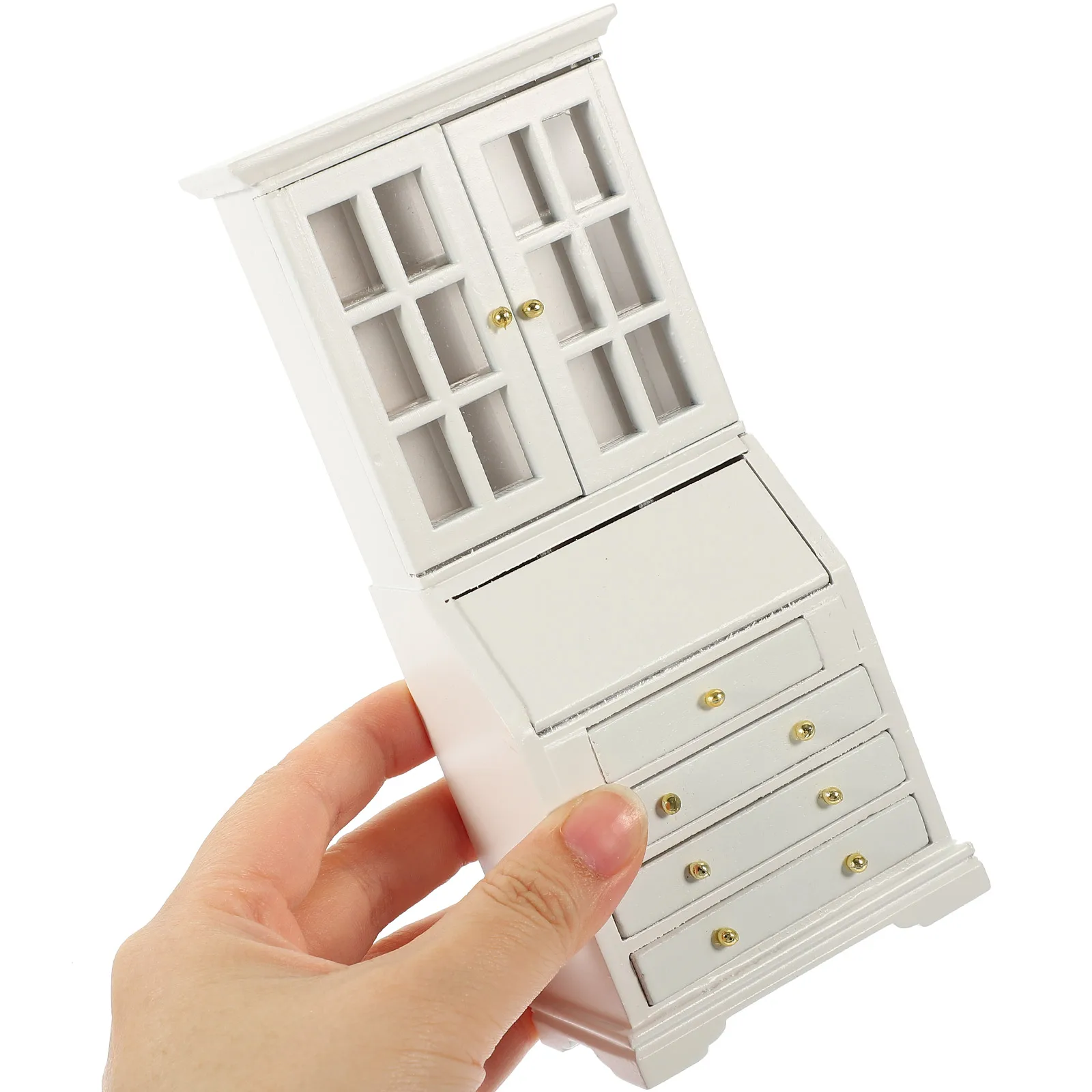 Mini gesimuleerde boekenkast bureau opbergkast poppenhuis display accessoire miniatuur kasten meubilair speelgoed