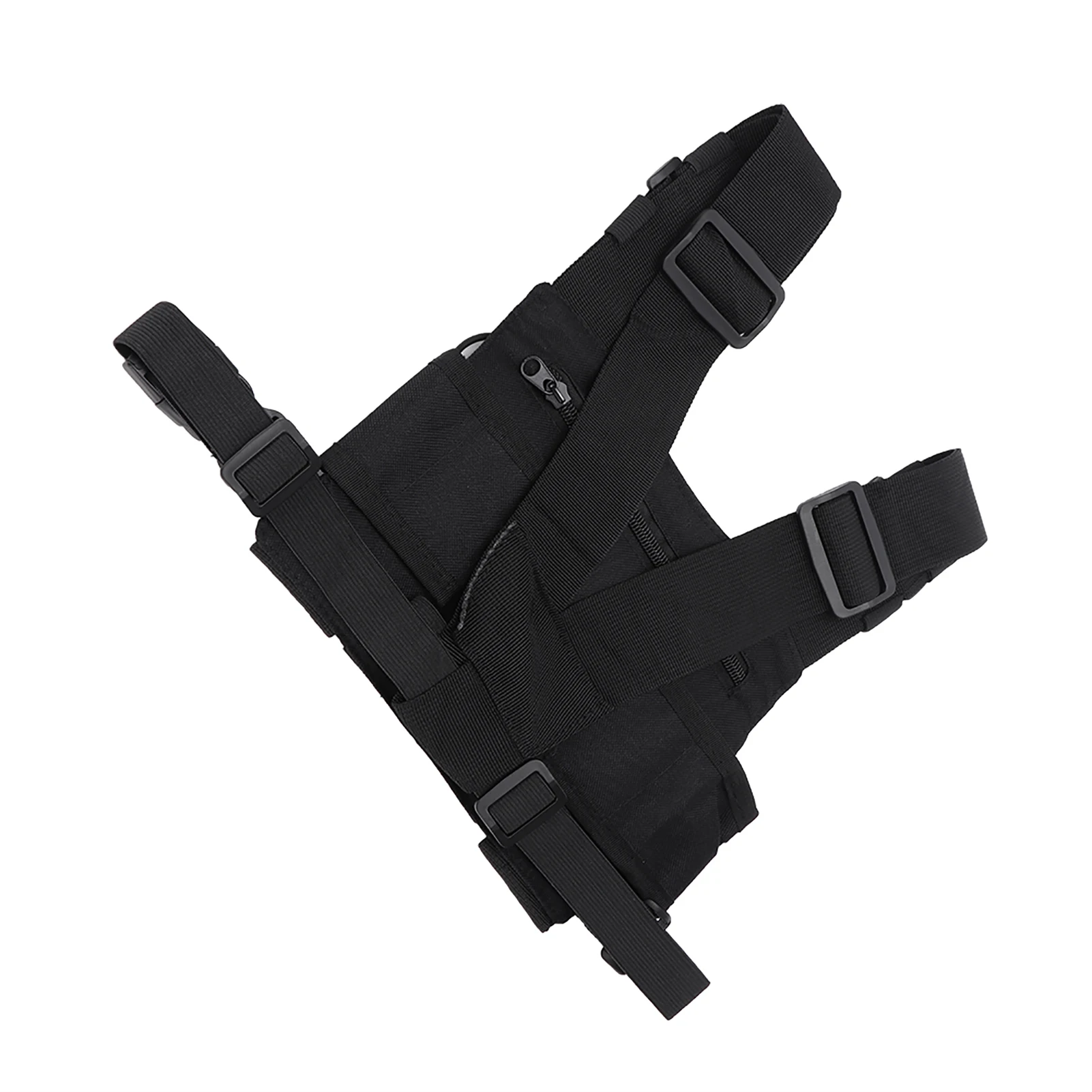 High Quality Walkie talkie Double Chest Harness Front Pack Pouch Durable Nylon Storage Accessory for Firefighting and Military