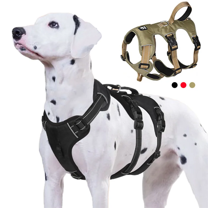 

Big Dog Harness Reflective Pet Adjustable Safety Lead Puppy Vest Labrador Chest Strap Chihuahua Husky Walking Training Supplies