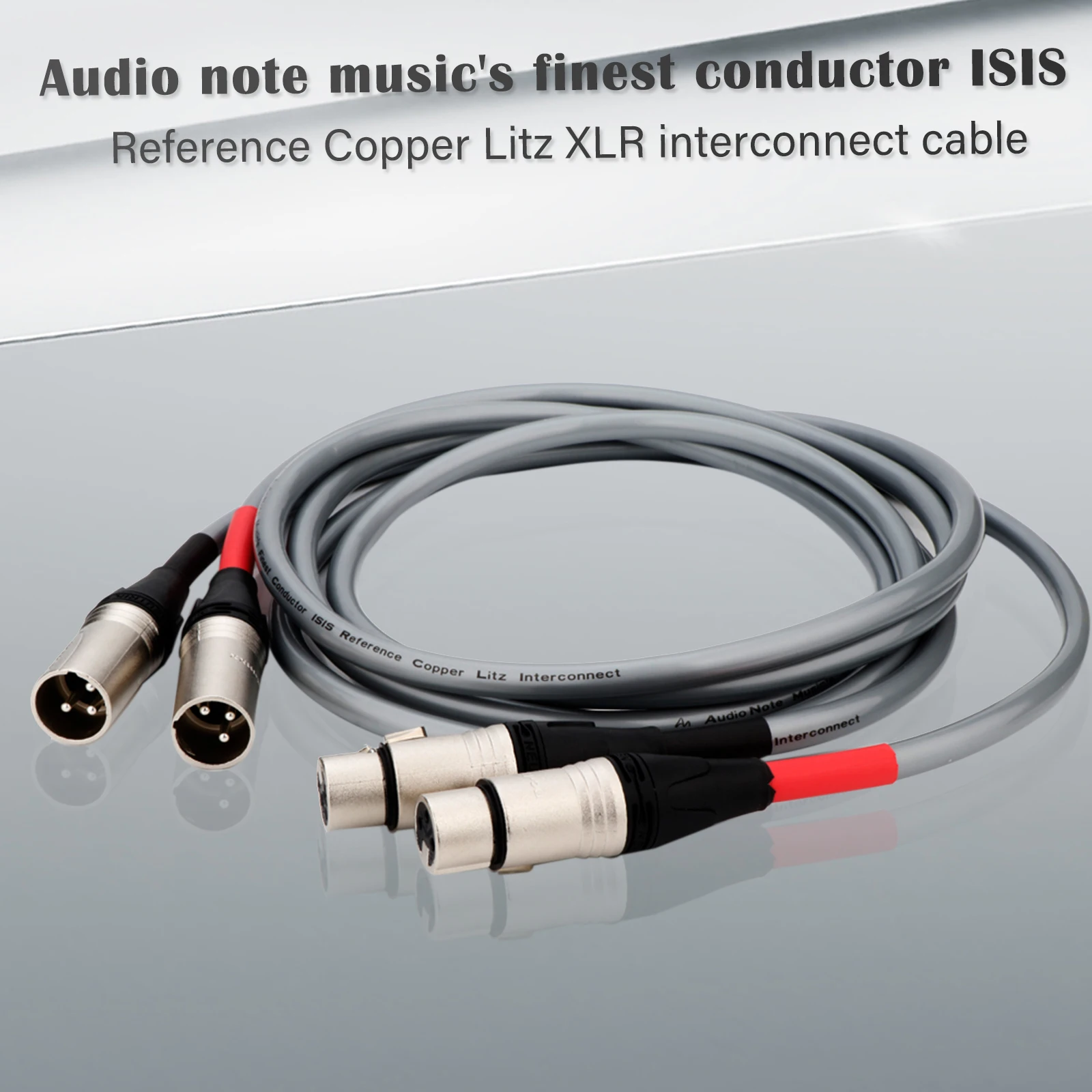 高品質 HiFi オーディオノートリファレンス ISIS 銀メッキ RCA/XLR オーディオ相互接続ケーブル、ロジウムメッキ RCA/XLR コネクタ付き