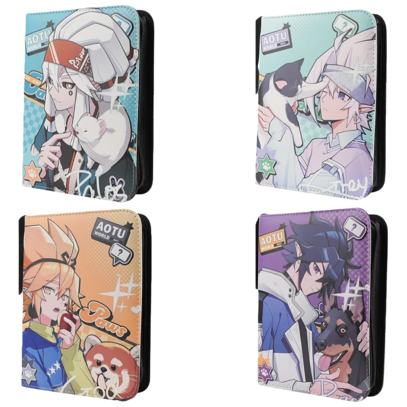 New Nine-Panel Rugged World Large-Capacity Zippered Card Holder with Four-Panel Live Folio Collection Case