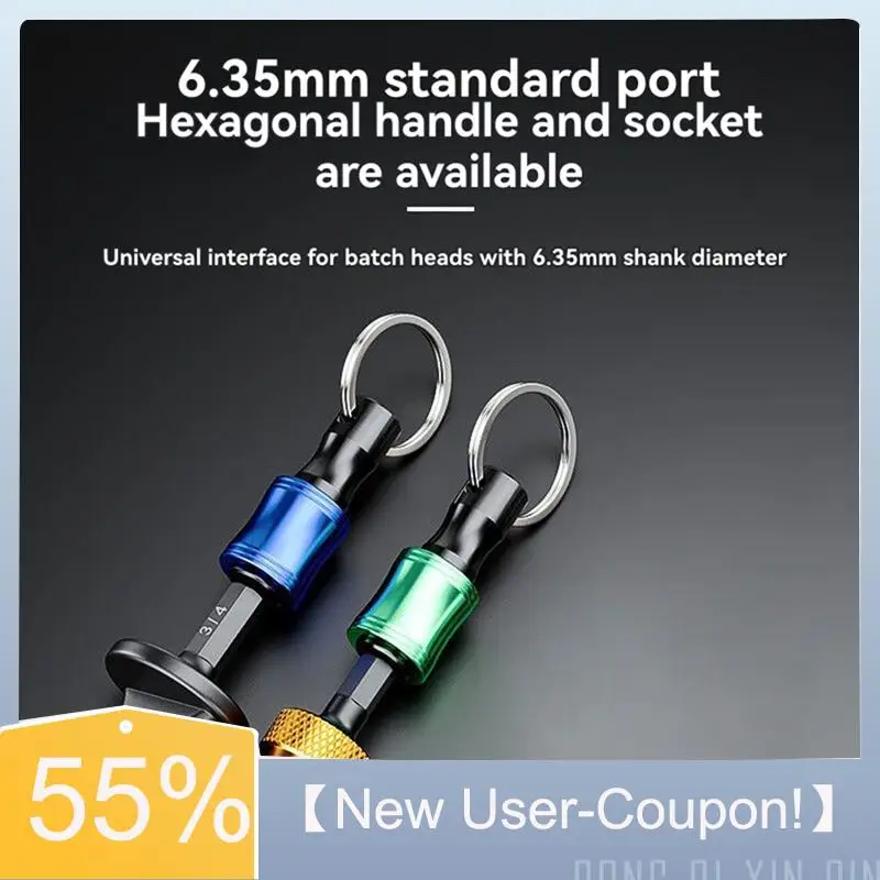 

【Fast Delivery】4PCS Colorful 1/4 Hexagonal Handle Bit Conversion Rod Keychain Type Hexagonal Bit Storage Quick Connect Rod