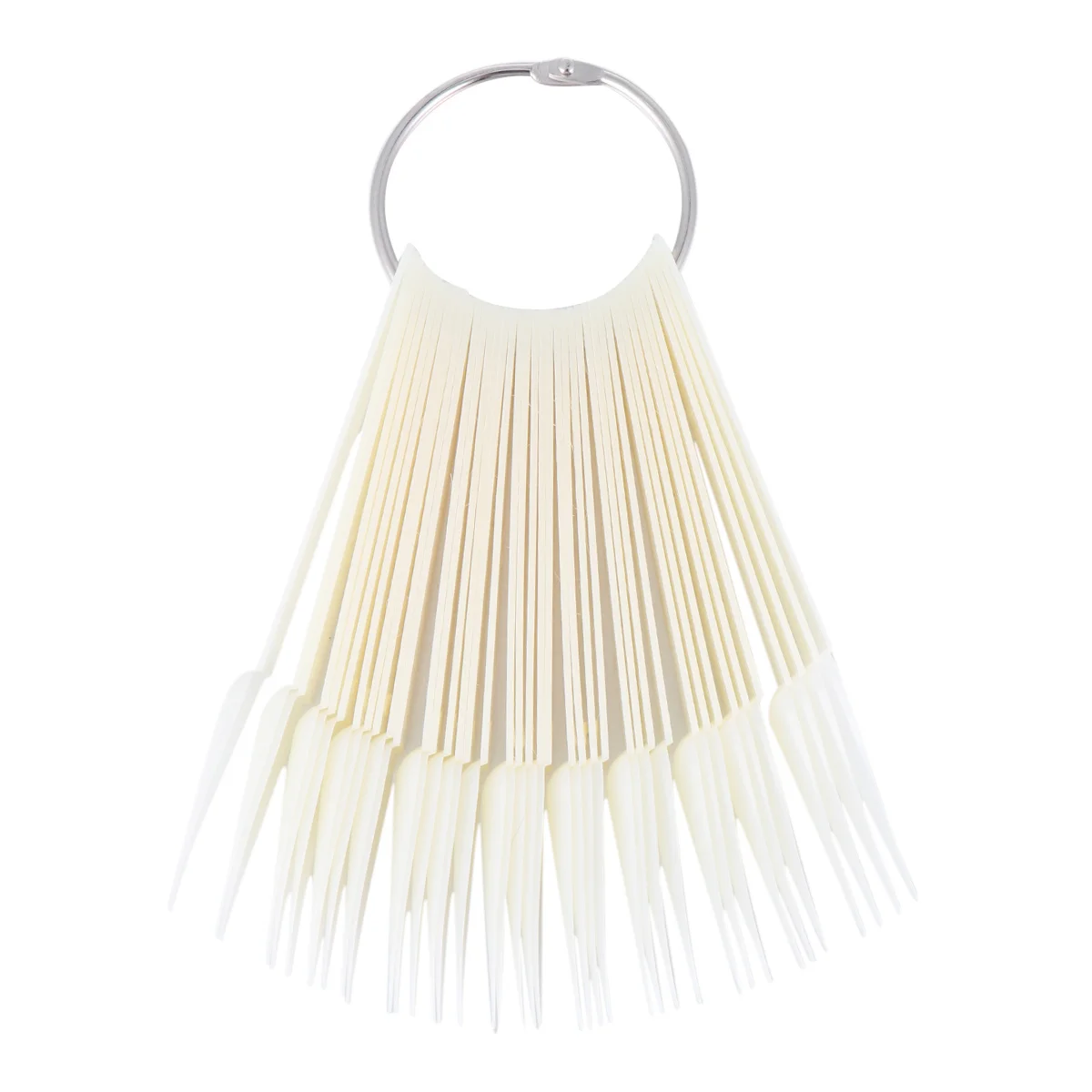 2 juegos de placas de colores para decoración de uñas, tabla de puntas de práctica duradera blanca en forma de abanico, 40 piezas, tableros de abanico para exhibición de esmalte de uñas