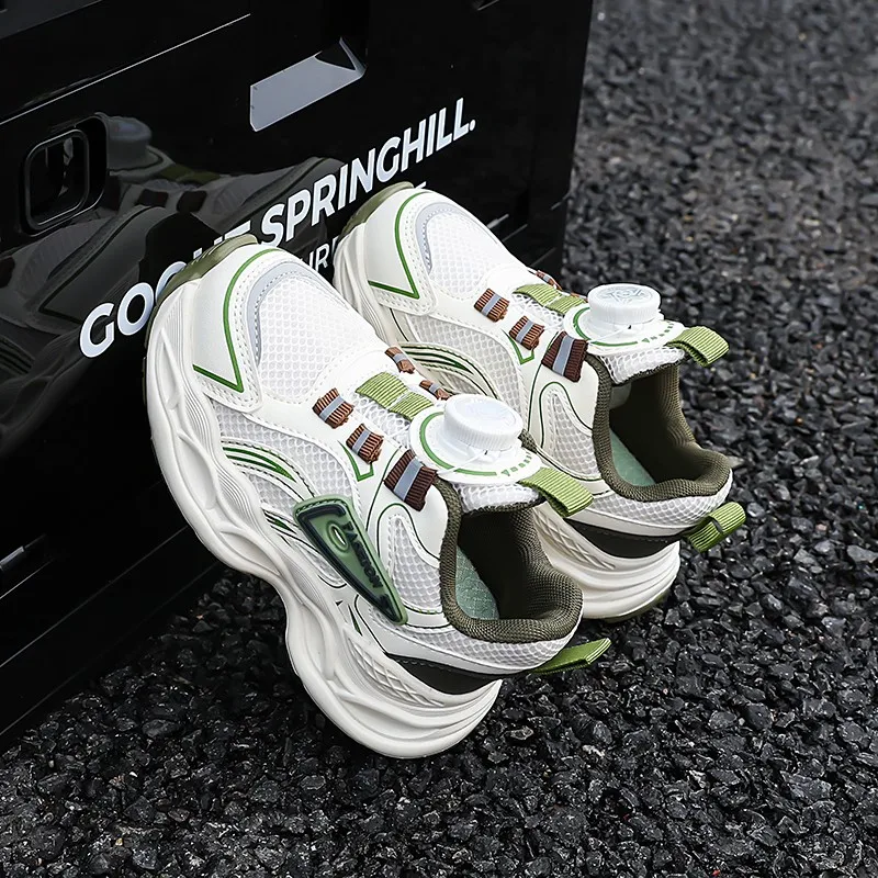 

2025 Autumn Girls Lightweight and comfortable Casual Shoe Fashion New Mesh Soft Childrens Running Kids Sports Shoes