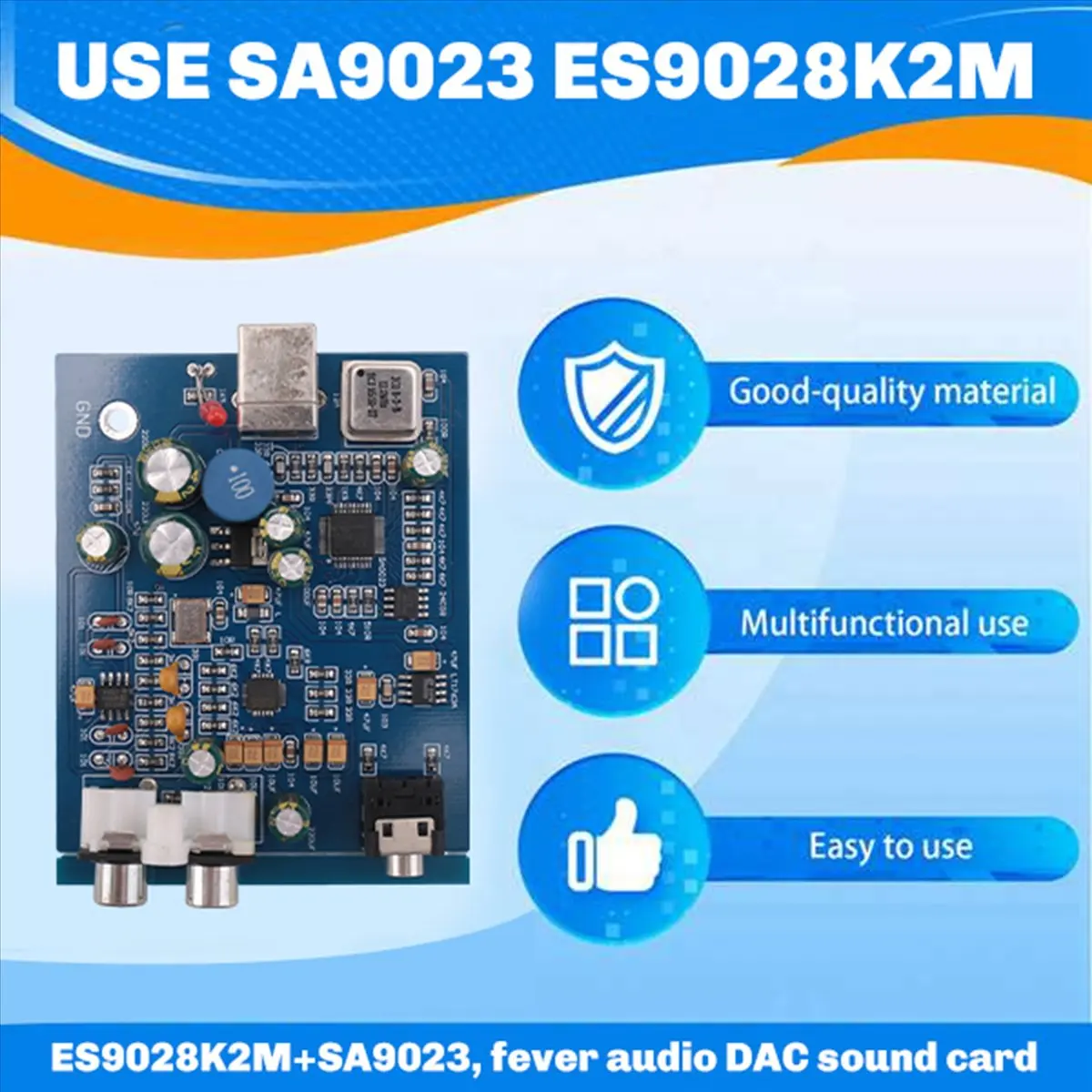 a23g-ミニ-usb-デコーダボード-es9028k2m-sa9023-フィーバーオーディオ-dac-サウンドカードデコードモジュール-diy-パワーアンプホームシアター用