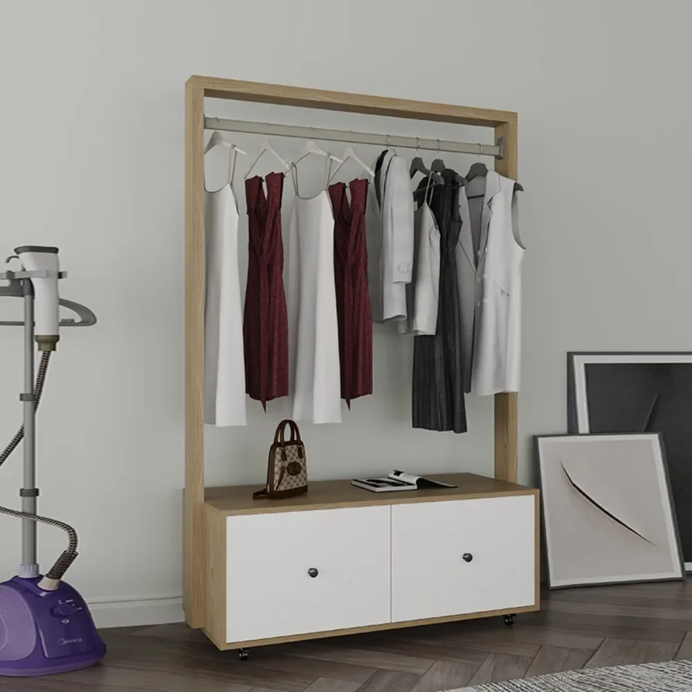 Hanging hanger floor-to-ceiling bedroom removable coat rack simple clothes rack living room indoor drying rack storage wardrobe