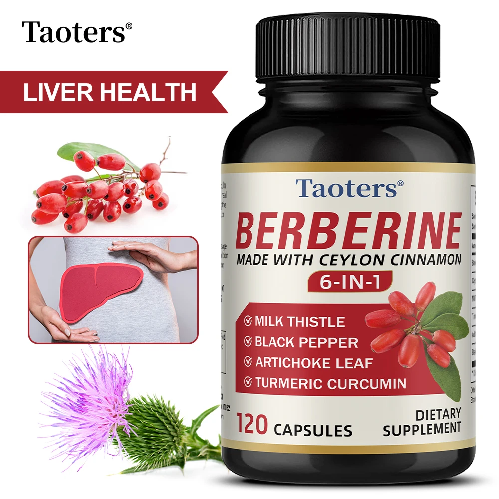 

Berberine Capsules - Contains Ceylon Cinnamon, Provides Energy, Heart and Metabolic Support - Suitable for Both Men and Women