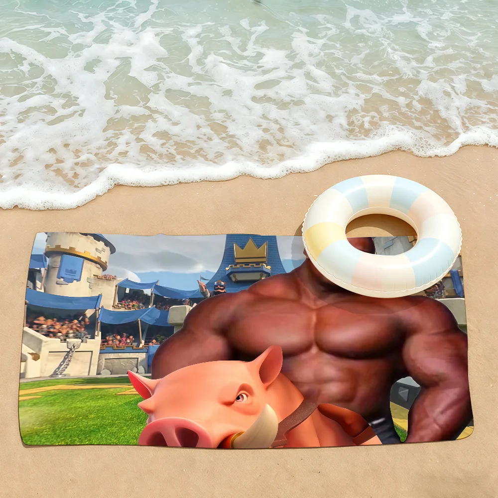 Hog Rider Towel Soft Lightweight Anti-Sand Large Beach Towel Quick-Drying Bath Sports Family